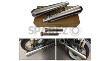 Royal Enfield GT and Interceptor 650cc SS AEW TE 103 Exhaust Silencer Pair  